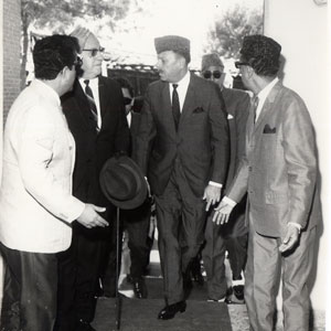 President Ayub Khan visiting HM Silk Mills in 1964